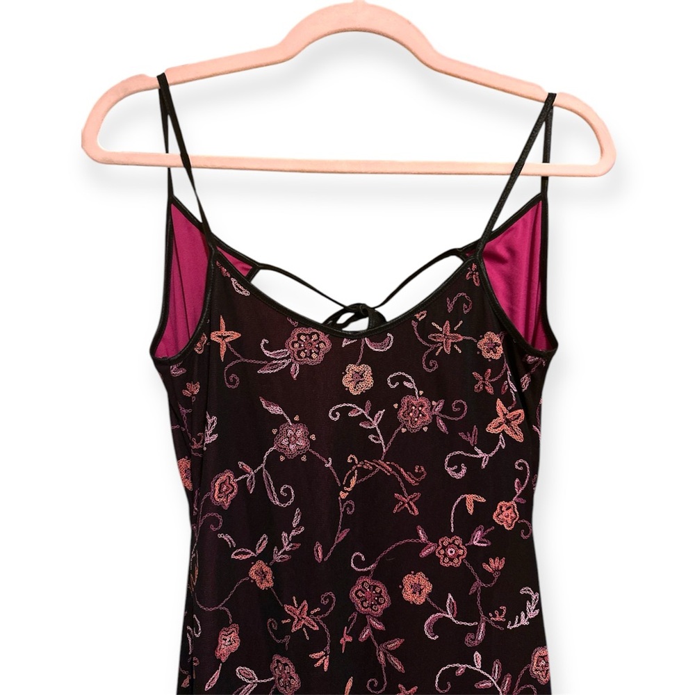 VTG Y2K Currants Babydoll Fairy Dress All Over Floral Print Whimsigoth Backless - Picture 4 of 6